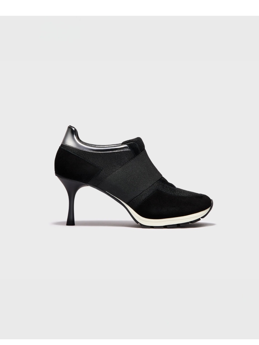 Sneex Hy Heel Icon Black Slip-On Athletic Heels